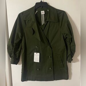 Cabi Army Green Expedition Jacket Small Double Breasted Spring Staple Cotton